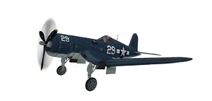 3D model warplane f4u corsair