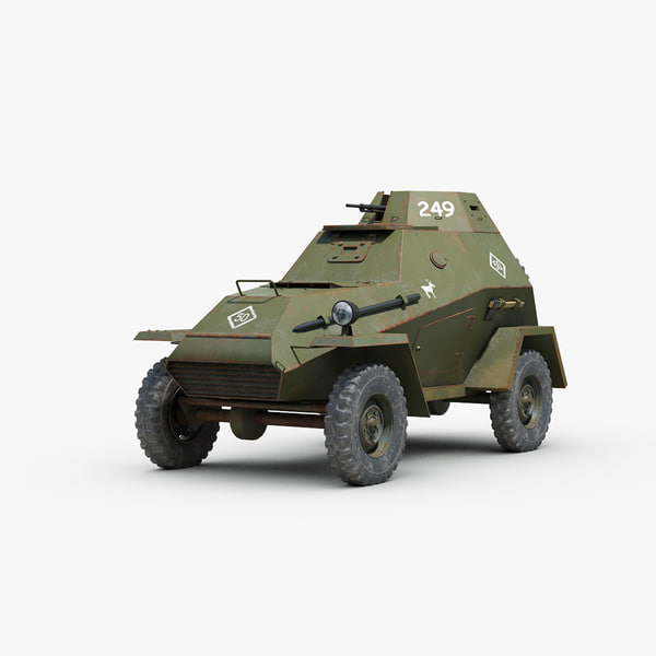 3d ww2 ba 64 armored car model