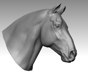 heavy horse head 3D model