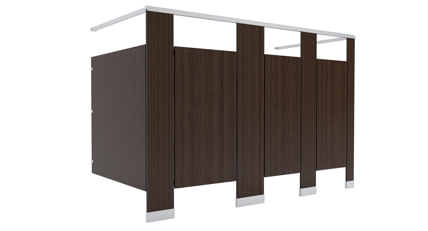 3D restroom stalls wood - TurboSquid 1206287