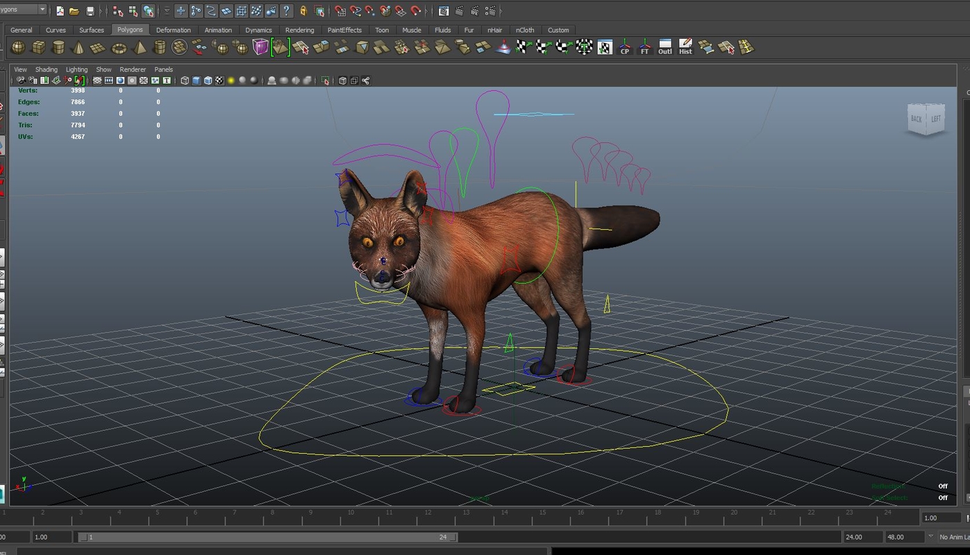 3D model fox rigged - TurboSquid 1206369