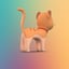 cute cartoon cat 3D model