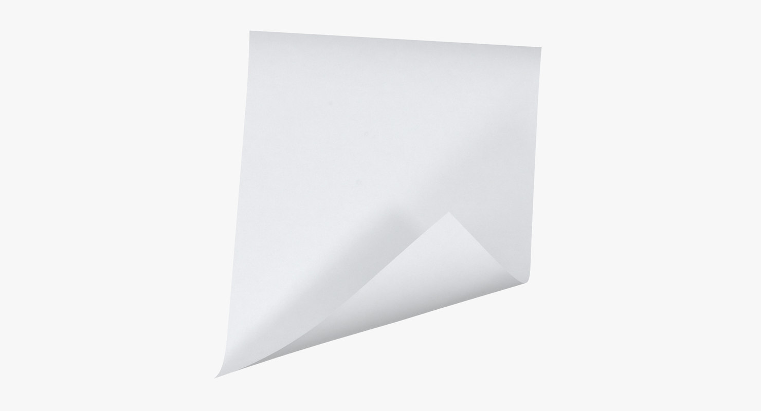 Single paper sheet 05 3D TurboSquid 1206495
