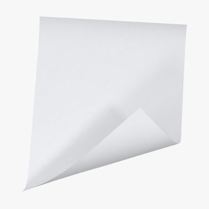 single paper sheet 05 3D