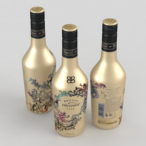 3D baileys alcohol luxe model