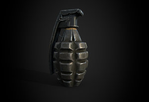 3D mk2 ww2 grenade
