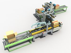 automatic packing line 3D