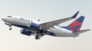 3D boeing 737-600 delta airlines