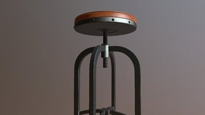 adjustable height stool 3D model