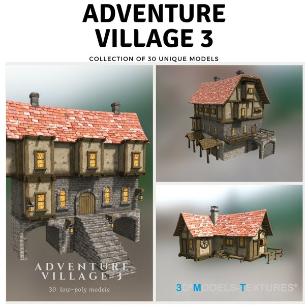 Adventure village model - TurboSquid 1206867