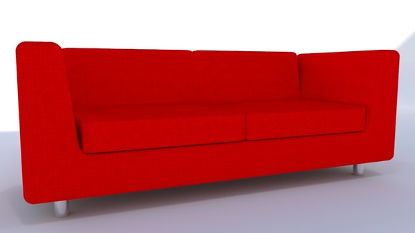 Modern Red Leather Sofa 3d Turbosquid, Red Sofa Leather