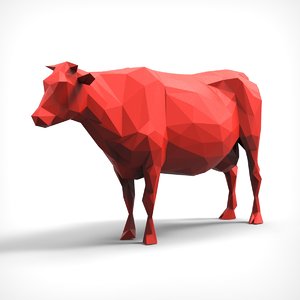 cow polygonal 3D model