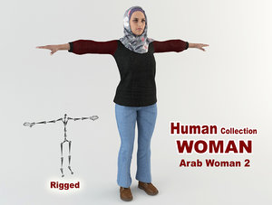 3D young arab woman