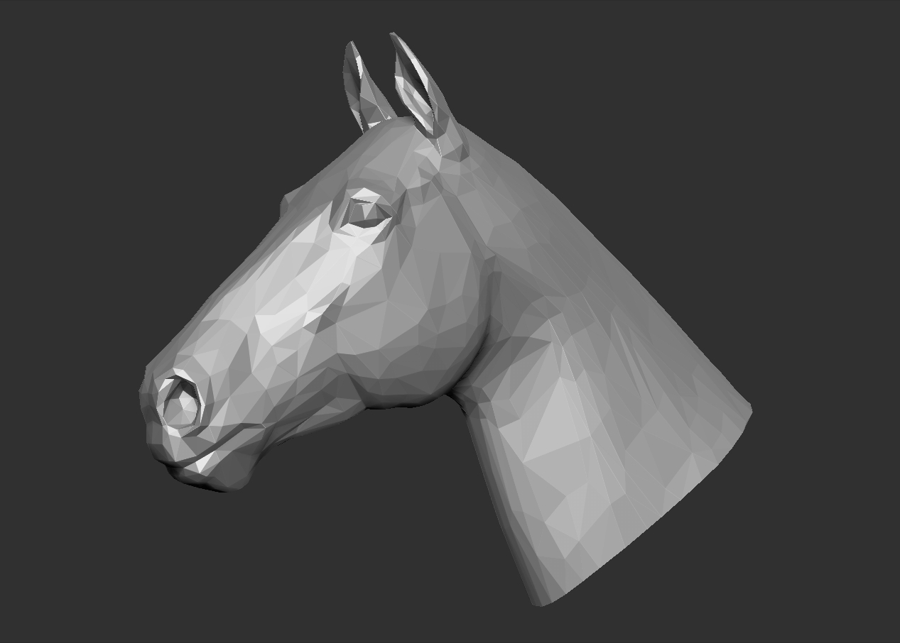 3D model horse head polygonal TurboSquid 1207257