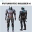 3D futuristic soldier