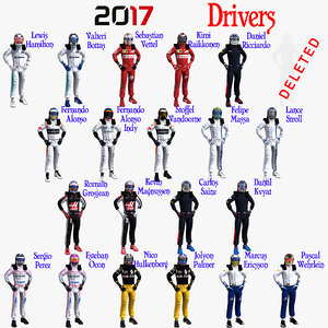 3D drivers formula 1