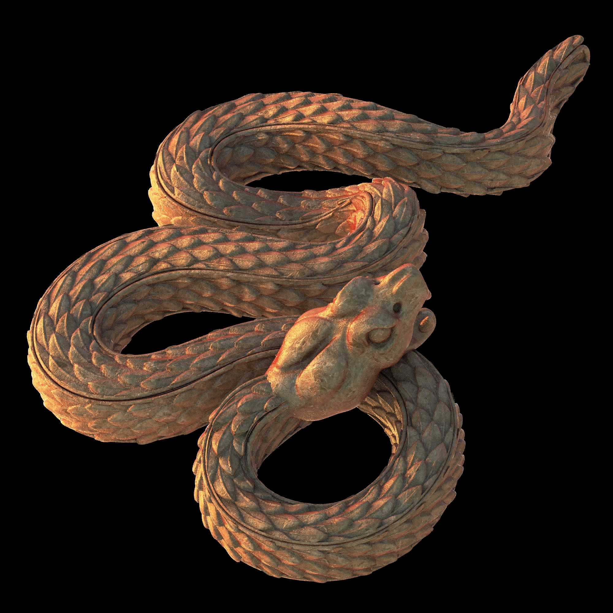 兵马俑蛇3d模型