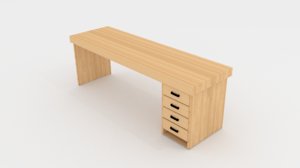 study desk 3D model