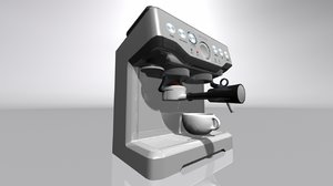 3D coffee espresso machine model