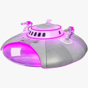 cartoon ufo 3D model