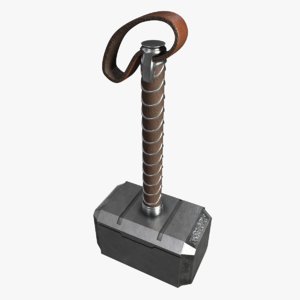 3D thor s hammer model