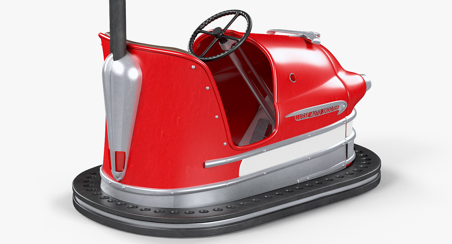 3d vintage bumper cars model