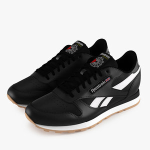 3D reebok classic leather shoes