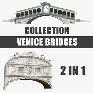 3D venice bridges model