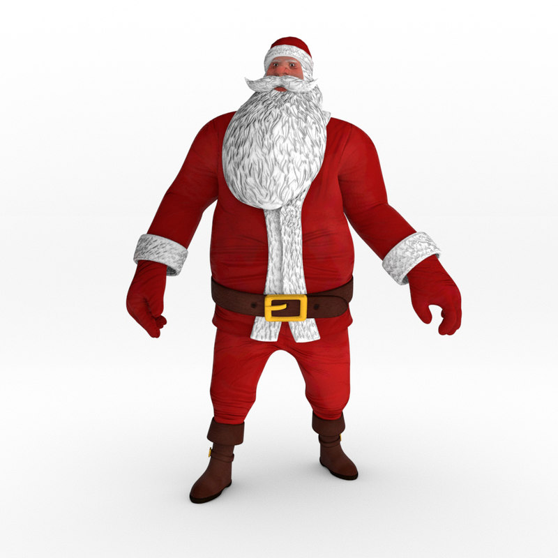 santa claus 3d drawing