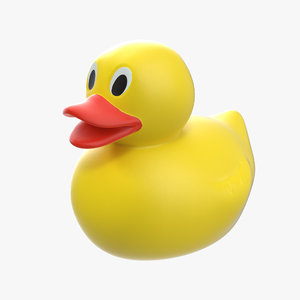 3D classic yellow rubber duck