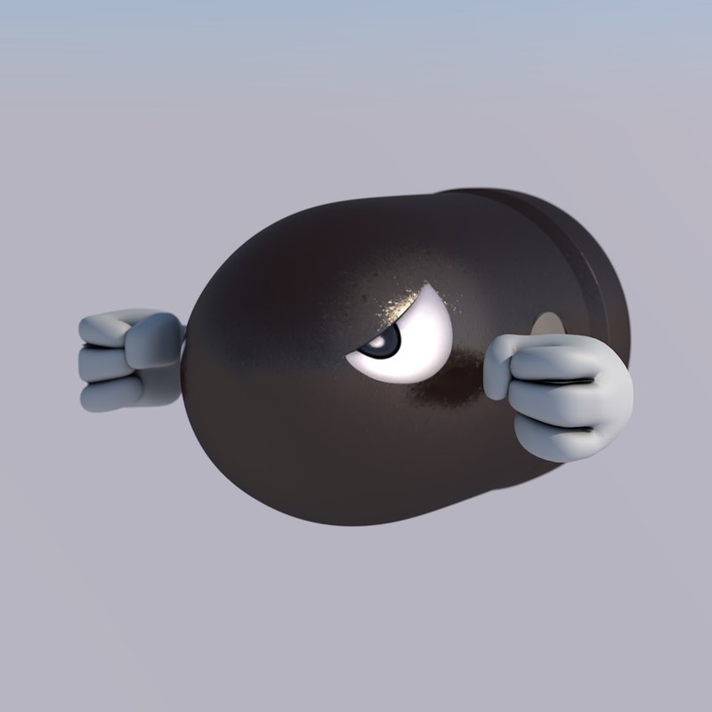 Mario bullet bills 3D model - TurboSquid 1208328