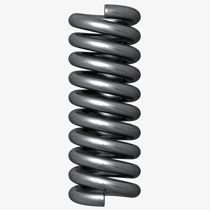 3D coil spring TurboSquid 1208585