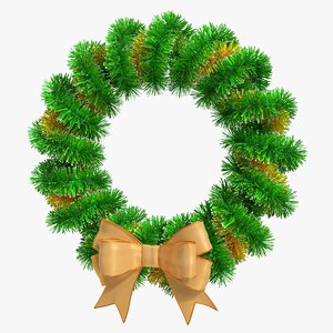christmas wreath 3D