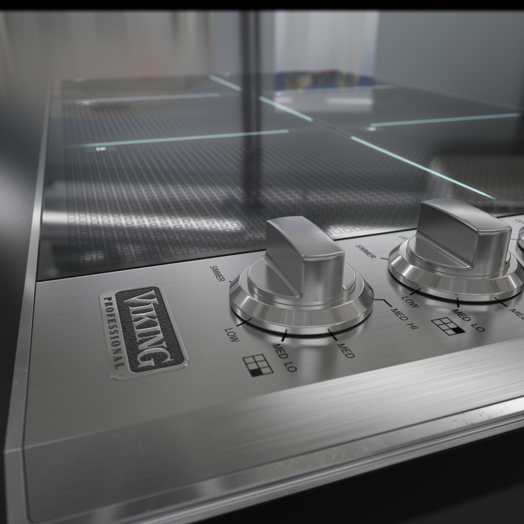 3d Viking Cooktop Model Turbosquid 1208965