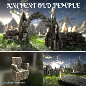ancient old temple 3D model