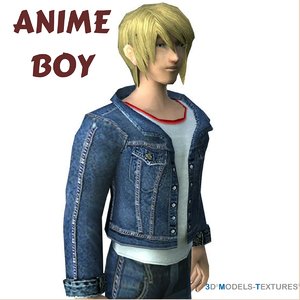 anime boy 3D model