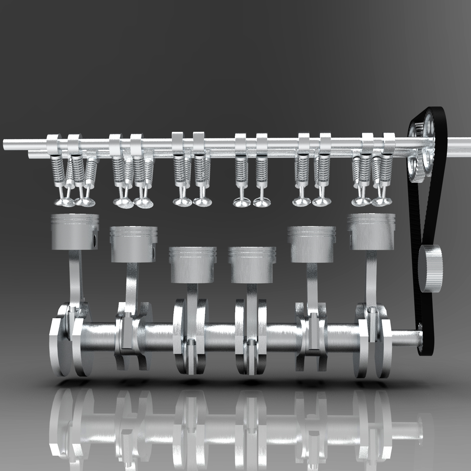 Dual overhead camshaft dohc 3D model TurboSquid 1209404