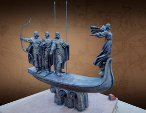 dnipro founders kyiv monument 3D