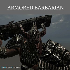 armored barbarian 3D model