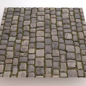 cobblestone pavers 3D model