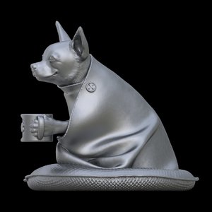 3D statue chihuahua