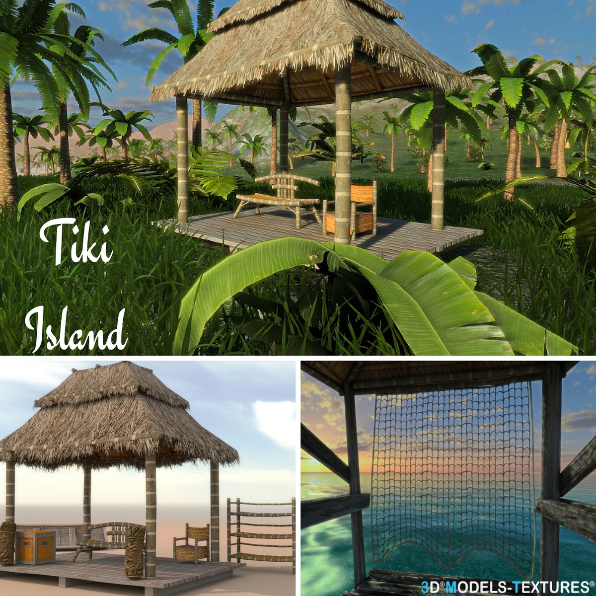 Tiki island 3D TurboSquid 1210049