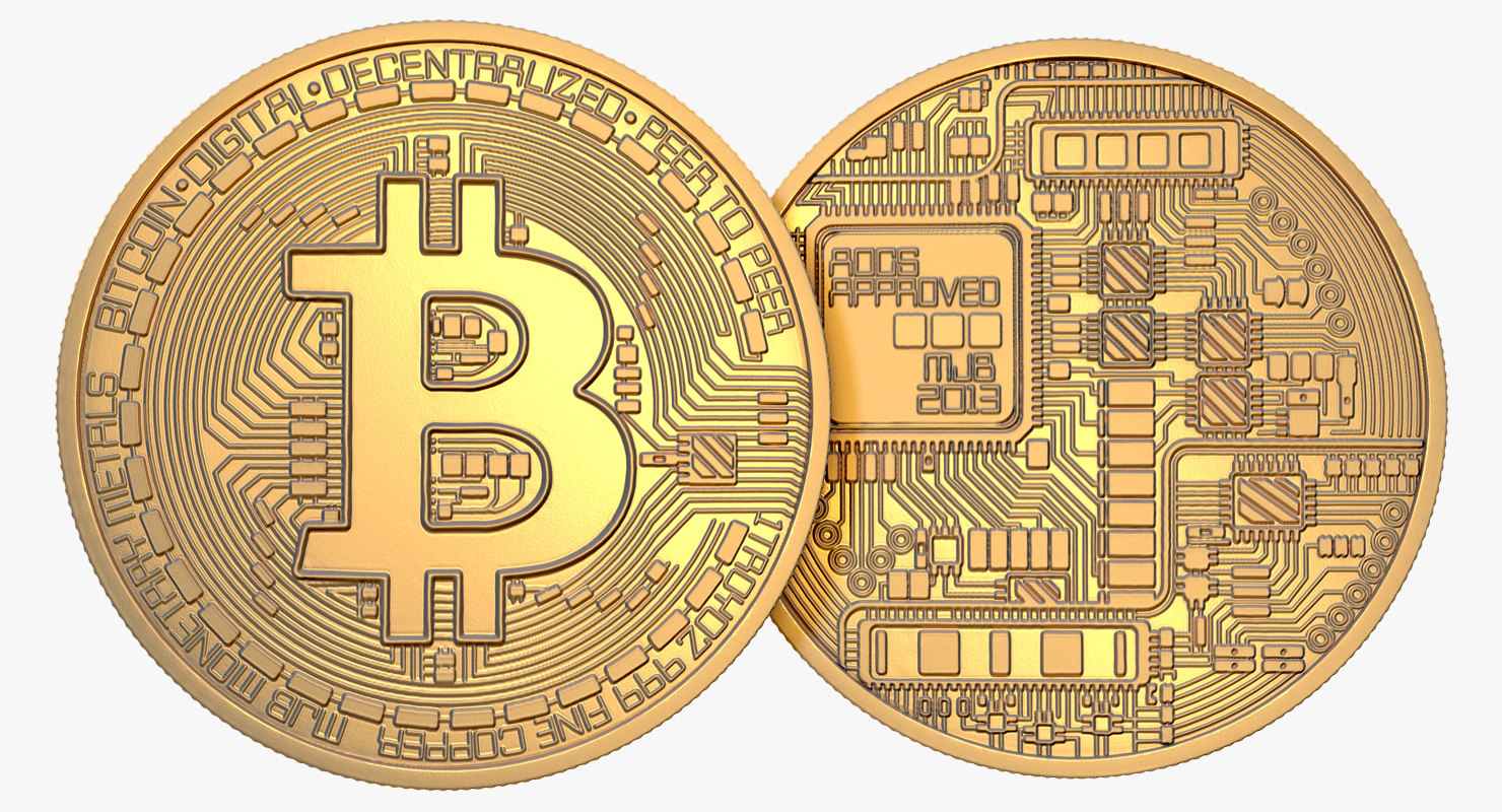 3D gold bitcoin coin model - TurboSquid 1210071