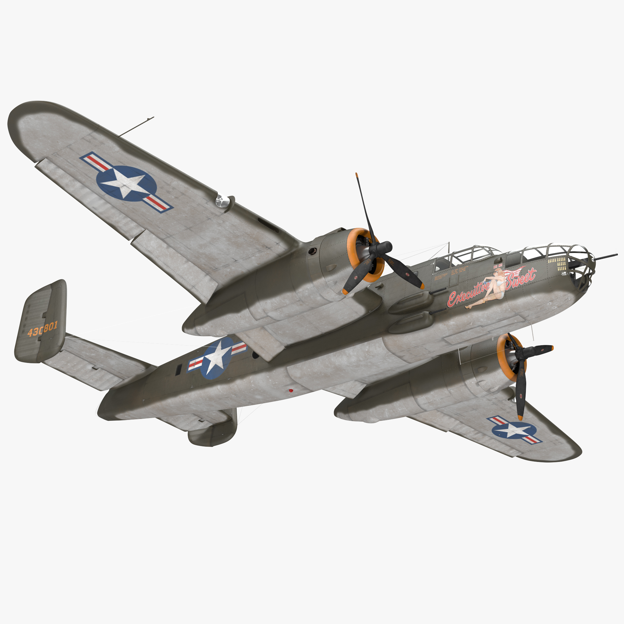 B-25 Mitchell Medium Bomber 3D Model - TurboSquid 1210086