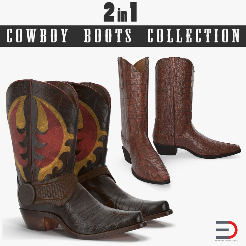 Cowboy boots 3D model TurboSquid 1210091