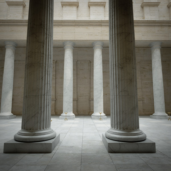 Greek temple interior model - TurboSquid 1210300