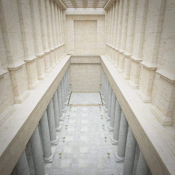 Greek temple interior model - TurboSquid 1210300