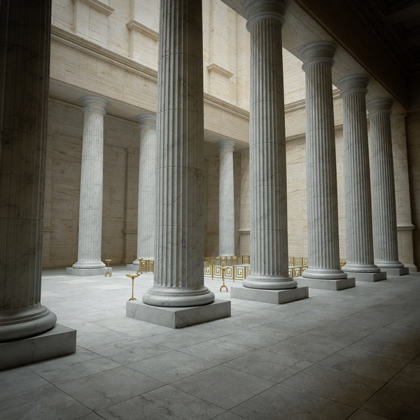 Greek temple interior model - TurboSquid 1210300