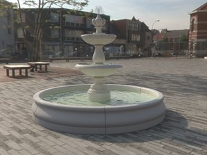 classic fountain water 3D model