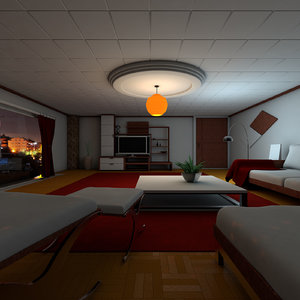 3D visuals luxury lounge room model